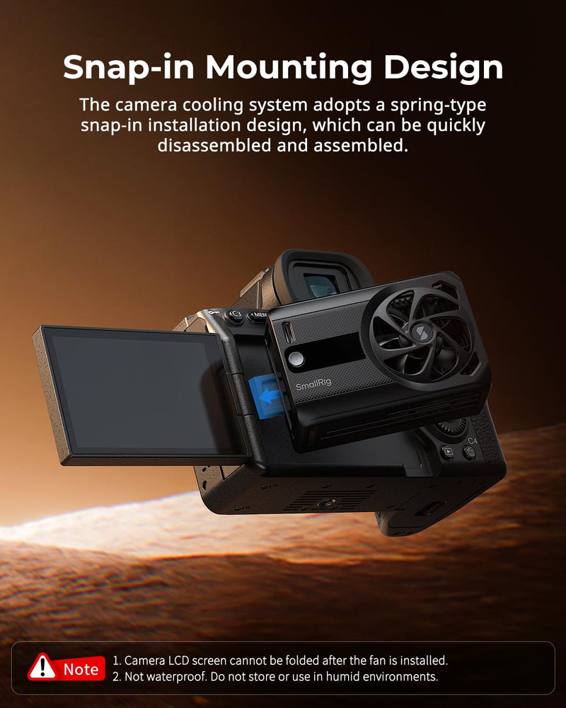 SmallRig TEC Cooling Fan Built-in Battery, External Camera Cooling System with TEC Cooling Module, for Sony A7 IV/A7S III/A7C II/A6700/ ZV-E10 / ZV-E10 II/FX3/FX30, for Canon R5/R5 II/R6 III/R6 V TEC+Cooling Fan