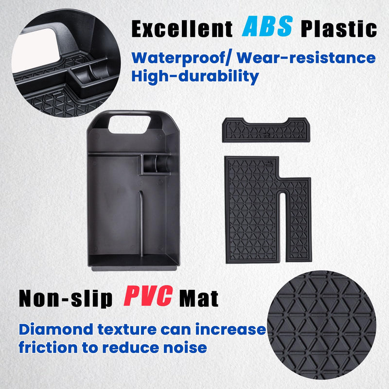 2PCS Center Console Organizer Tray and Armrest Storage Box Compatible with Toyota RAV4 2025 2024 2023 2022 2021 2020 2019 Insert Secondary Storage box Accessories 2PCS