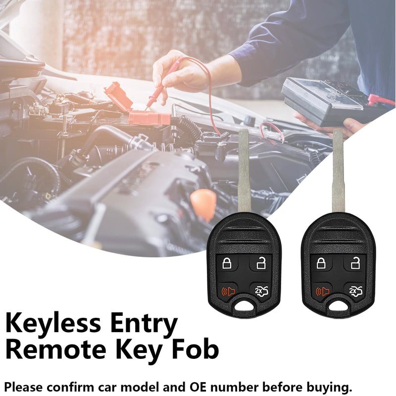 2 Pcs 4 Button Key Fob for Ford Escape Fiesta Focus Transit C-MAX (Frequency: 315 Mhz/FCC ID: CWTWB1U793)