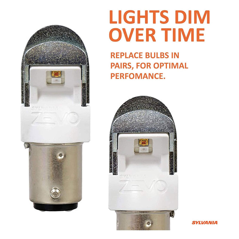 SYLVANIA - 1157 ZEVO LED Red Bulb - Bright LED Bulb, Ideal for Stop and Tail Lights (Contains 2 Bulbs)