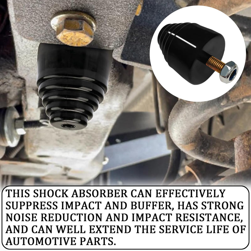 2PCS Rear Bump Stops, Suspension Bump Stopper Air Shocks for Cars Shock Absorbers All Purpose Bump Stop for Shock Absorption and Cushioning Absorbers for Cars Trucks Vans Off-Road Vehicles Black