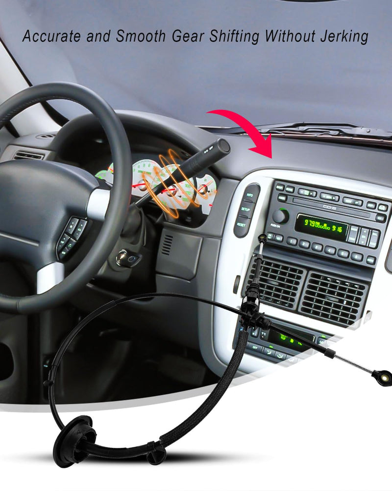 Transmission Shift Cable Compatible with Ford Explorer Sport Trac 2001-2005, Ranger 1997-2003, Mercury Mountaineer 1998-2001 Replace 905-647 F77Z-7E395-LB