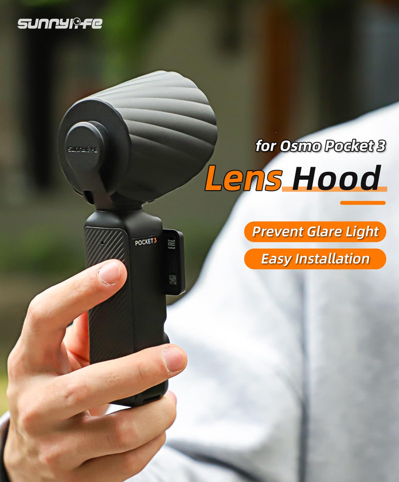 Camera Lens Sun Hood for DJI Osmo Pocket 3, Lens Hood Sunshade Lens Protector Cap Cover Guard, DJI Osmo Pocket 3 Camera Accessories