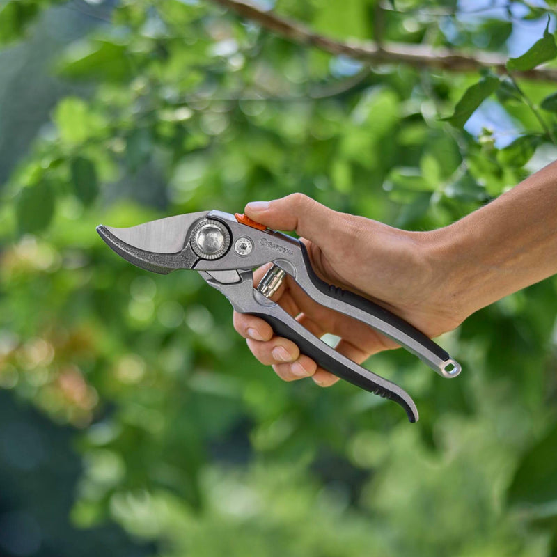 (8702) Aluminium Secateurs: Premium Bypass Pruner for Thicker Twigs and Branches, Robust Aluminium Handles, Replaceable Blade, Max. Cutting Diameter 1"