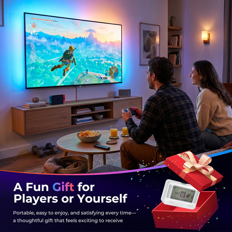 Allmiibo Ultra NFC Emulator with 4000+ Built-in Files for Nintendo Switch | Unlimited Scans, 1.2-in LCD, Auto UID Regeneration, USB-C Charging, Works with Wii U and 3DS White