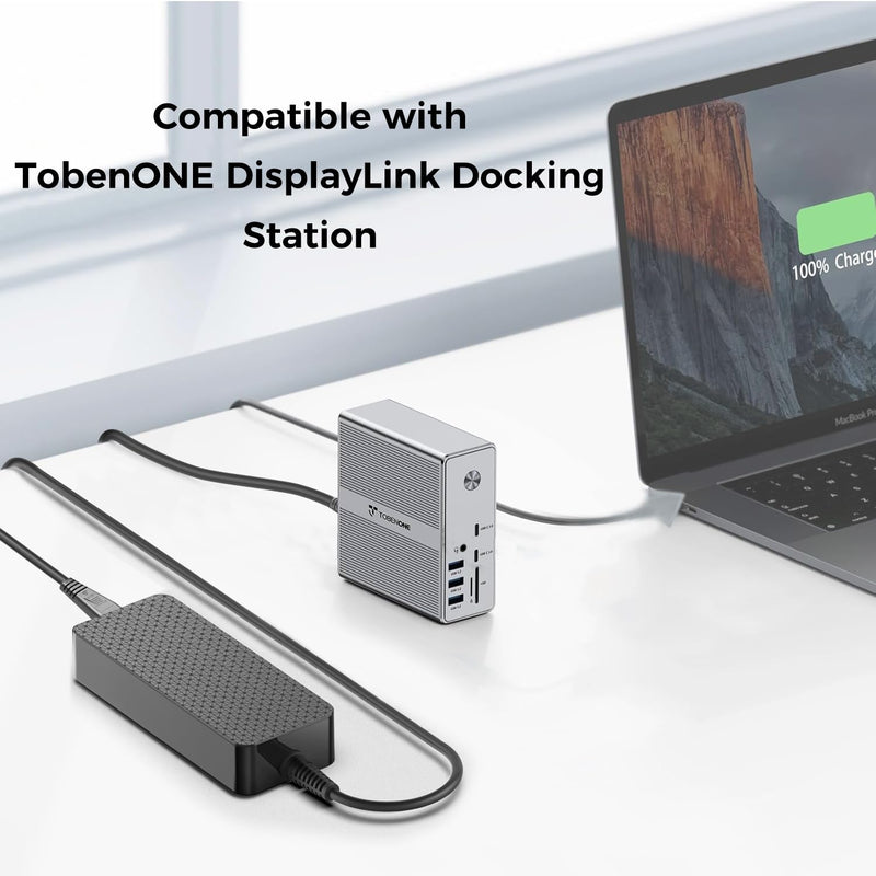20V 6A 120W Power Adapter Compatible with TobenONE DisplayLink Docking Station TobenONE Quad Display Monitor K1211-200600D UDS033B Charger Power Supply Cord