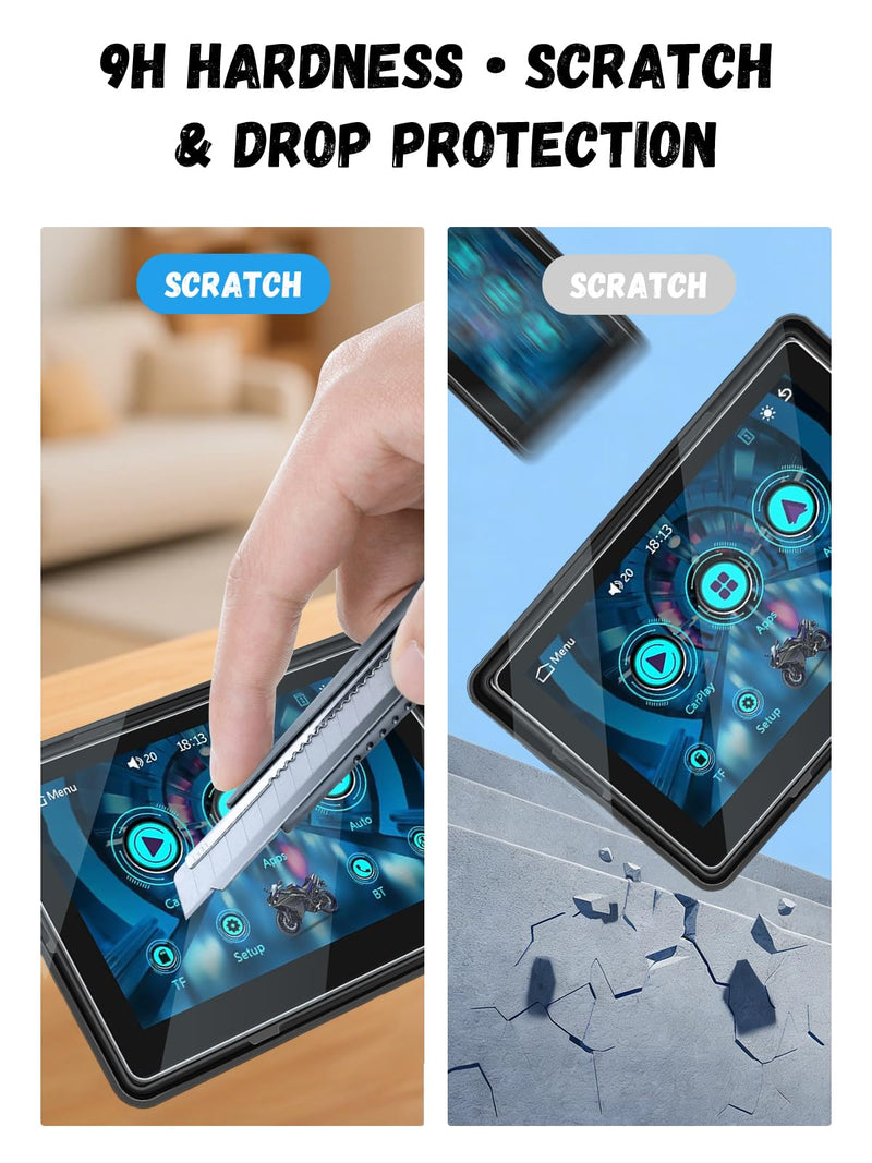 [2 Pack] for CAMECHO Motorcycle Carplay GPS Navigation System 5 Inch Screen Hydrogel Film Screen Protector. Self-Healing Anti-Scratch Bubble Free Easy Installation.