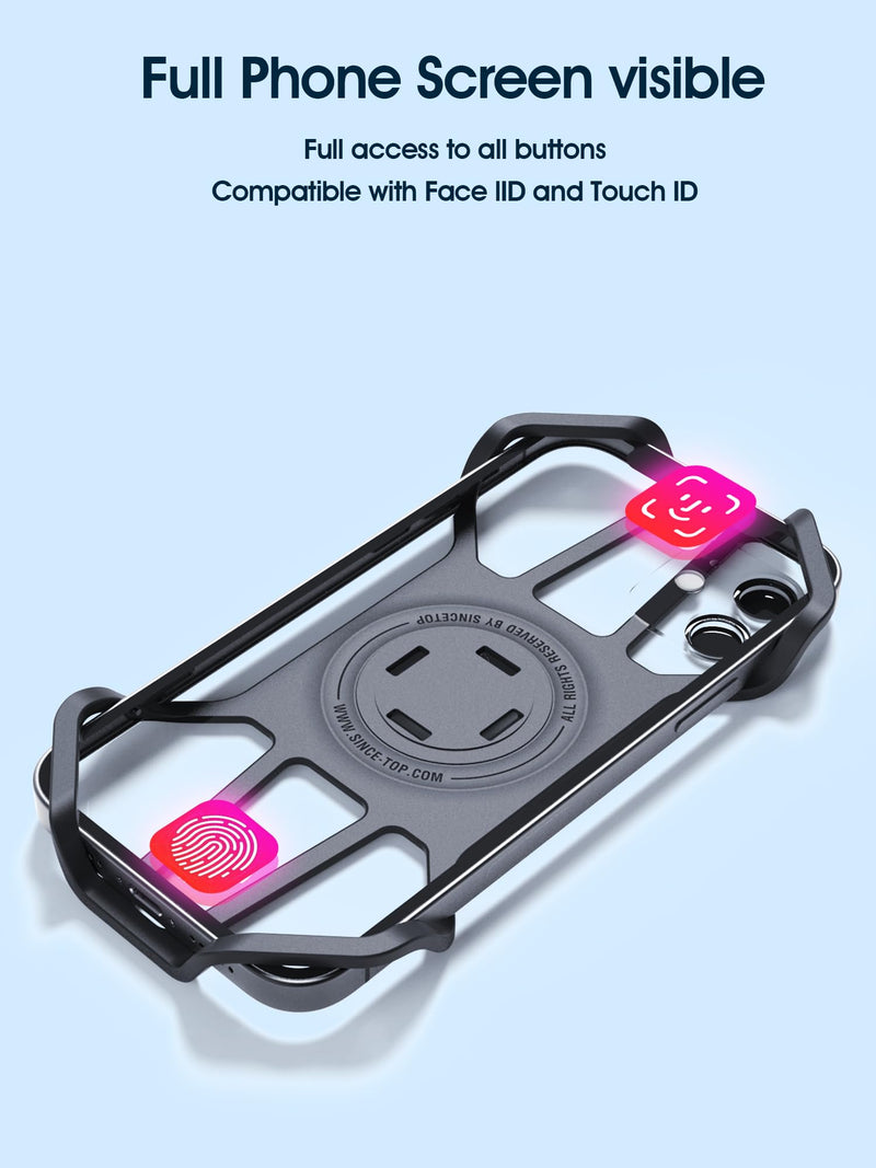 sincetop Series Q [ Quad ] Bike/Motorcycle Handlebar Phone Mount + Silicone Adapter
