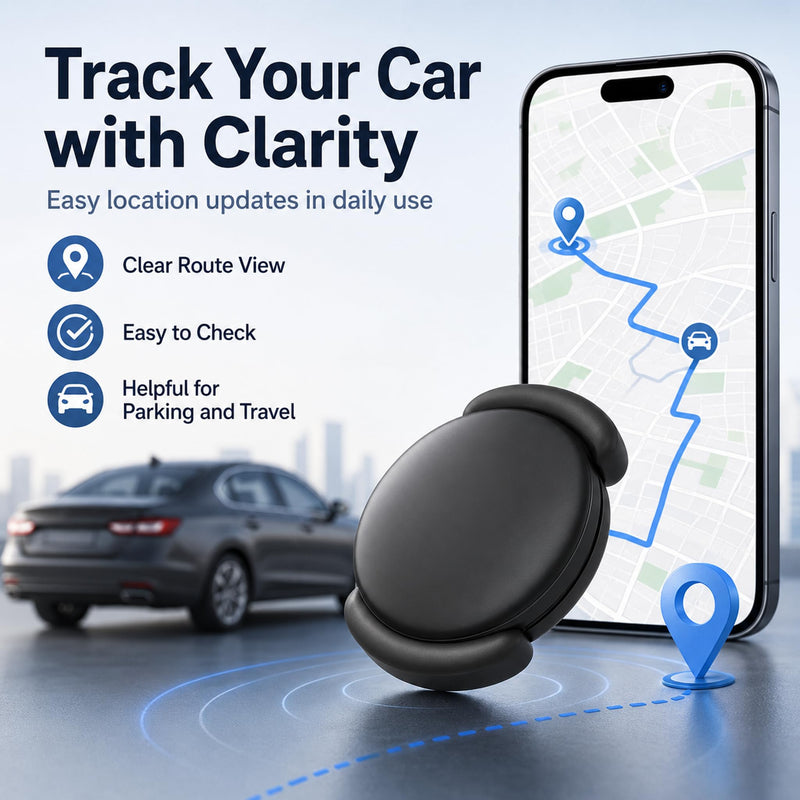 GPS Tracker for Vehicles – No SIM Required, Hidden Magnetic Car Tracker, Real-Time GPS Tracking for Kids, Car, Pets, No Monthly Fee, Works with Apple Find My, 2026 Upgraded (Black) Black