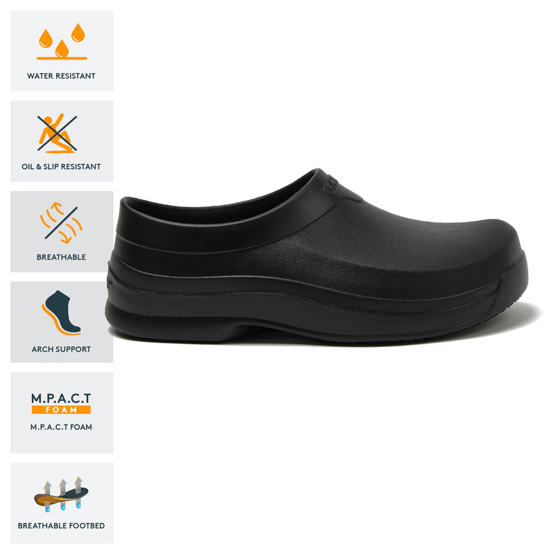 HI-TEC Blaze SR Non Slip Clogs for Women, Black Womens Shoes Slip Resistant Food Service Work 7
