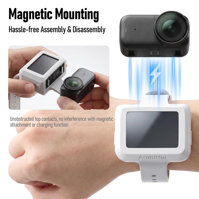 AMBITFUL DN01 Silicone Wristband Case for DJI NANO Action Cameras | Wearable protective cover with adjustable wrist strap for hands-free POV shooting