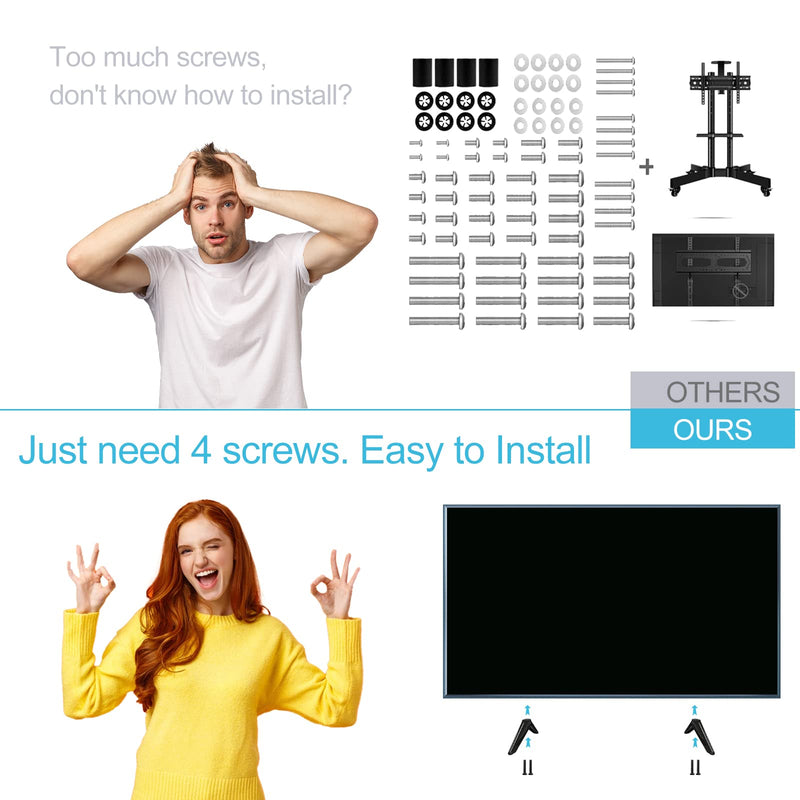 Universal TV Stand Screws and Washers Kit for Insignia Sony Toshiba RCA Roku TV Mount Legs, Includes Washers