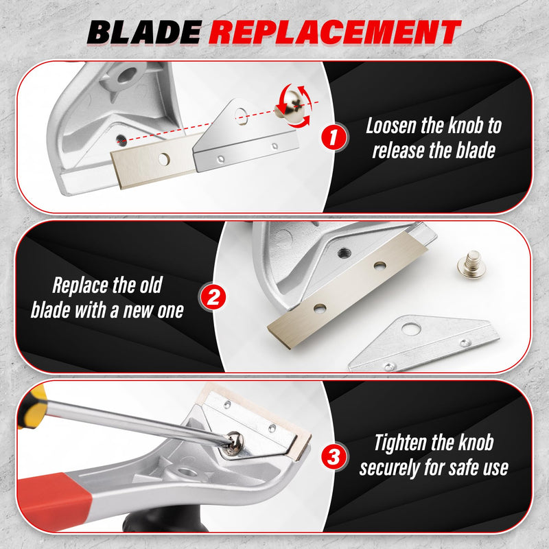 DIYSELF Carbide Scraper Heavy Duty 2-3/8" Paint Scraper Tool for Wood - Ergonomic Carbide Scraper for Removing Glue Floor Varnish Concrete Rust Furniture Wall Metal, Tough Scraper for Woodworking