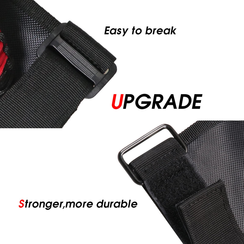 Handles Grab Roll Bar Grab Handles Grip Handle for Jeep Wrangler Accessories TJ JK JL Gladiator JT UTV ATV - Upgrade Metal Buckle, Red, 2 Pack (Not for Sky One Touch Roof, Not for 2024+ Up) 2 Piece