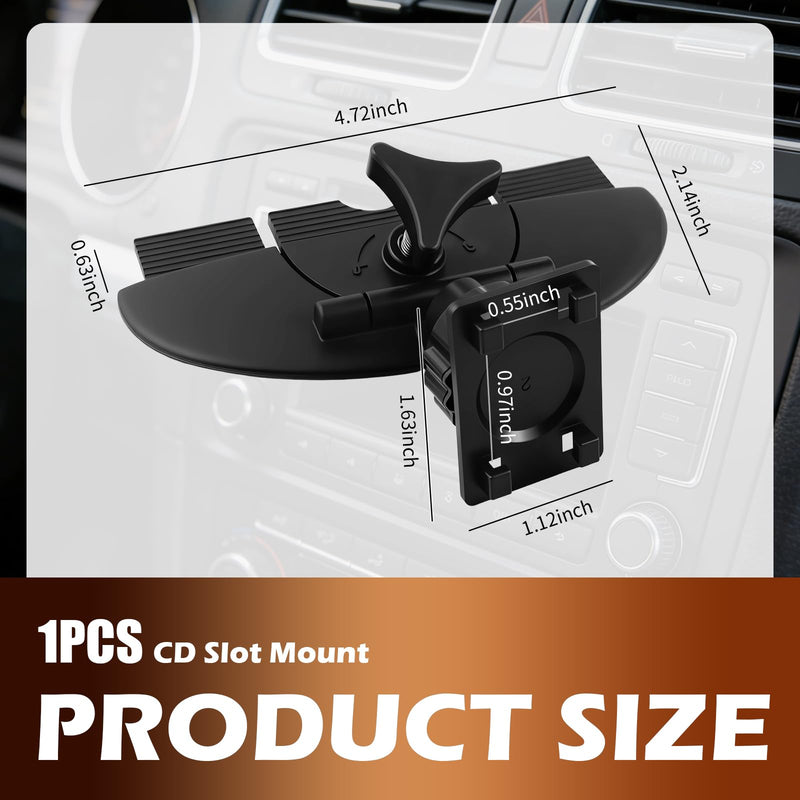 2026 Upgraded CD Slot Mount for Carplay Screen,360° Rotatable CD Mount for Carplay Screen GPS Display Bracket,Universal Carplays CDs Mounts for 7"-10.5" Display Auto Accessories