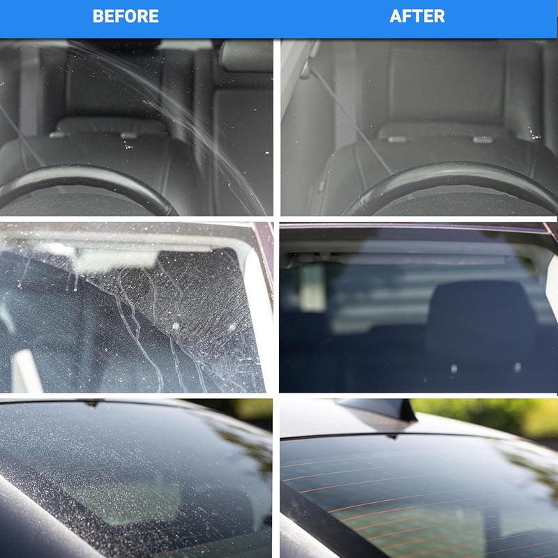 GLASS POLISH DIY 3” Windshield Polishing Kit for Car Glass Restoration, Remove Wiper Blade Damage, Fine Scratches, Haziness, and Water Spots, Restore Glass Clarity and Shine - GP21005 Glass Repair Kit