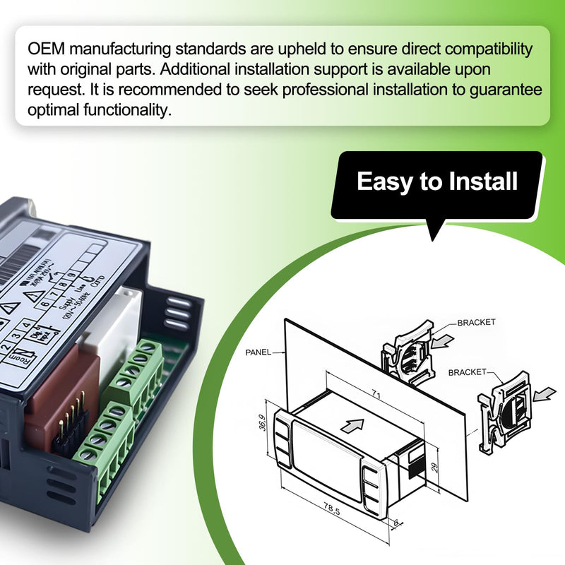 Temperature Controller XR06CX-4N1F1 for Dixell, Programmable Digital Thermostat Fit for Commercial Refrigerators/Freezer 120V 50-60Hz with Sensor Probe (XR06CX-4N1F1)
