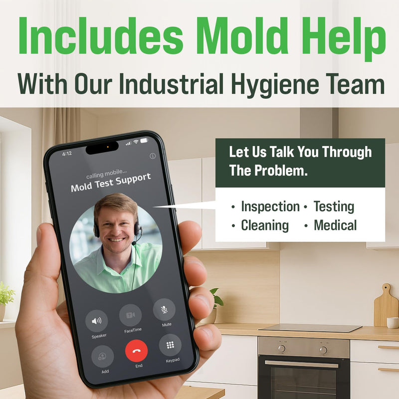 Microbial Mold Test Kit for Home - Indoor Air Quality and Surface Testing - Detects Black Mold, Mildew, and Fungi - Air and Surface Mold Detection Kit with Lab Analysis Included