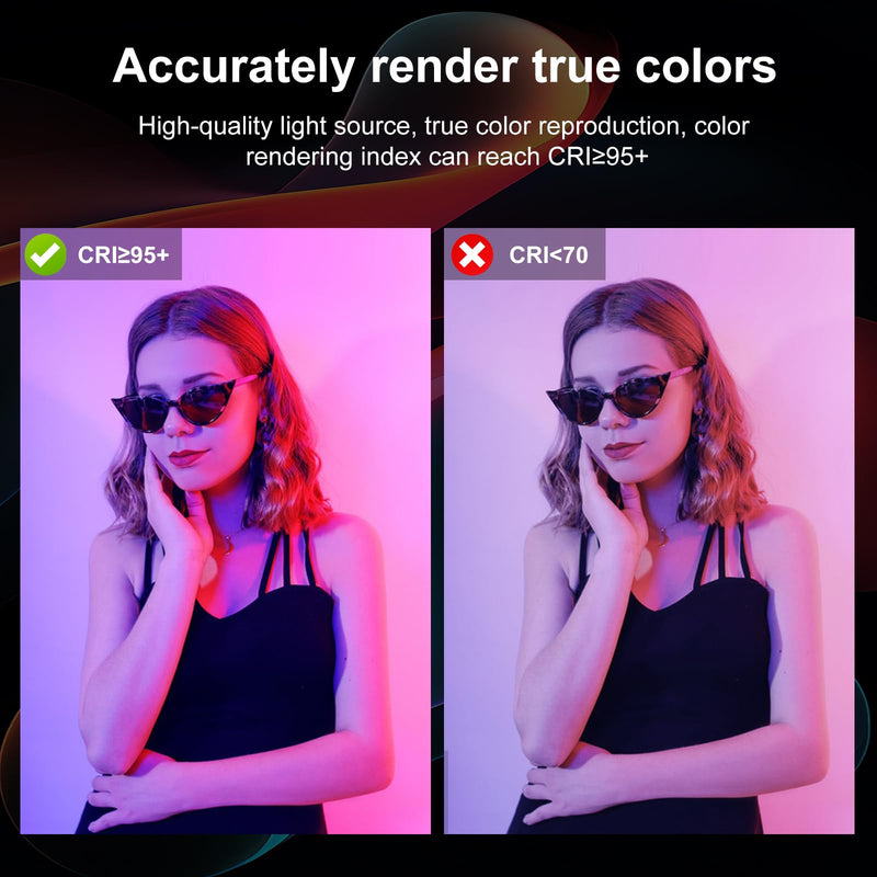 PULUZ 11.8" RGB Full Color Photography Light Stick, Holdable Magnetic LED Stick Fill Lights with 1/4 inch Screw Holes, Rechargeable Tube Light with 20 Lighting Effects for Photography Lighting 30cm/11.8"