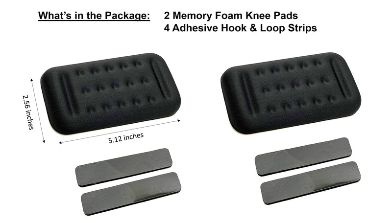 Car Knee Cushion Pads, High-density Memory Foam, For Comfort and Pain Relief while Driving (Black, Set of 2)