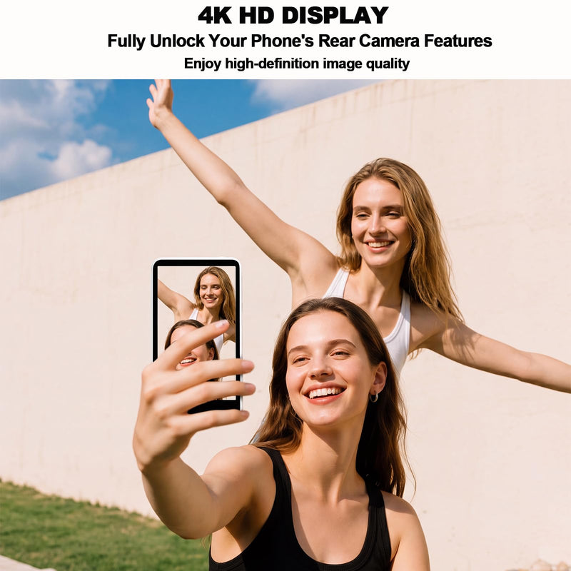 Selfie Monitor Screen iPhone,Magnetic Back Camera Monitor with Touch Screen | Wireless Magnetic Selfie Screen for Selfie,Vlog,Live Stream,180° Rotation,P2P Connect,Compatible with iPhone & Android