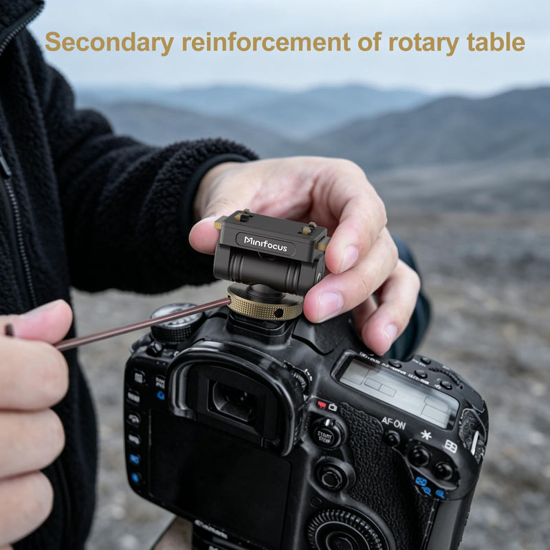 MINIFOCUS Magnetic Cold Shoe Adapter Mount, 360° Rotatable 160° Tilt Action Camera Hot Shoe Mount with 1/4" Screw Hole Compatible with Insta360 Ace Pro/Ace Pro2/X4/X4 Air/X5 V4119