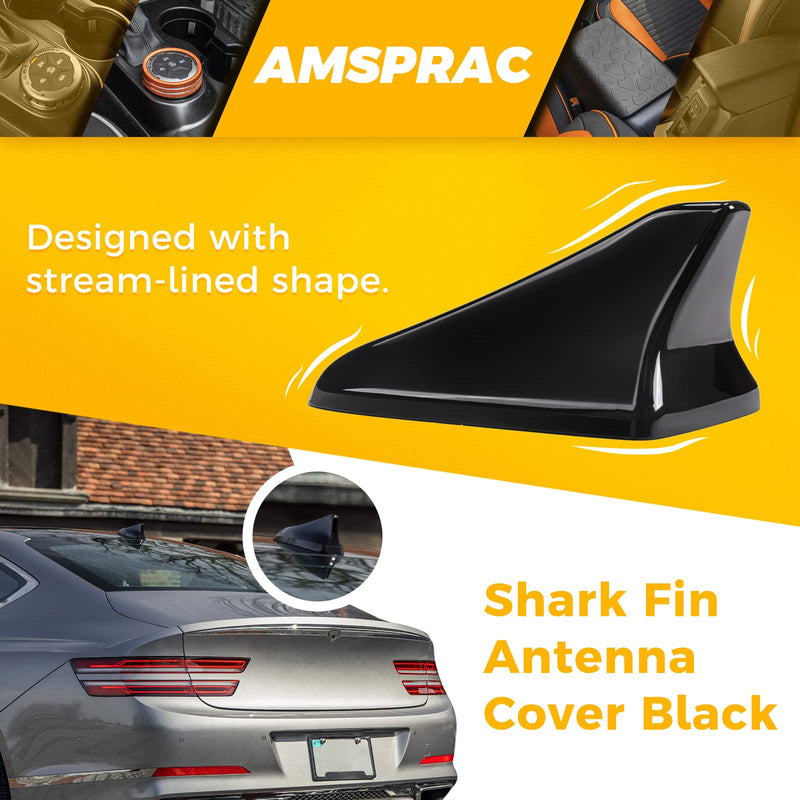 Shark Fin Antenna Cover,Car Roof Antenna Caps fit for Kia Optima 2014-2020,Sonata 2015 2016 2018 2019,Genesis Sedan G80 2015-2017,Genesis Coupe 2013-2015,Elantra Sedan 2011-2016,(Not Sport) Black(Specified Car)