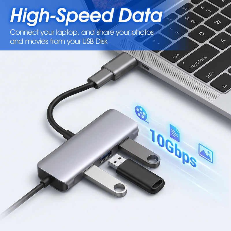 4 Pack USB to USB-C Adapter USB-C to USB Straight Connector Compatible with Cellphon and More Type C Devices