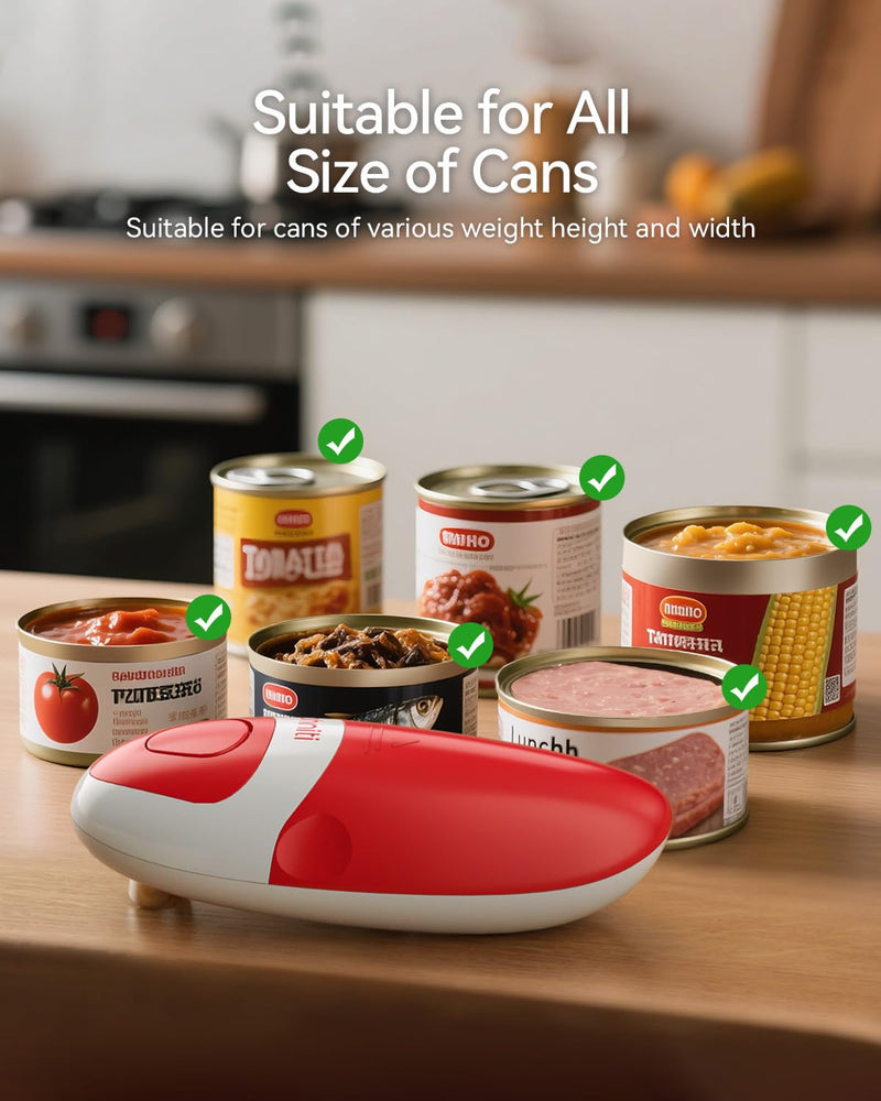 Electric Can Opener,Phniti Automatic Can Opener with Smooth Edge, Handheld Electric Can Opener for Seniors, Arthritis and Chef, Battery Operated Can Opener Almost All Can Sizes for Kitchen Use