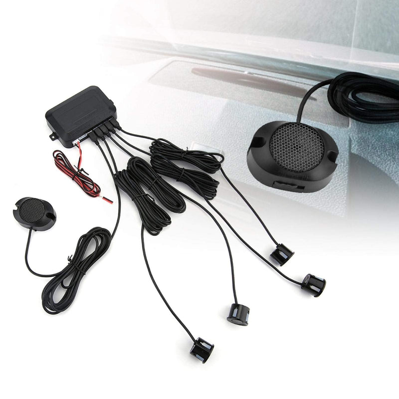Car Reverse Backup Parking Sensor Radar System, Car Parking Sensor 12v Auto Vehicle Sound Warning Beep Alarm Buzzing Alert Universal Distance Detection Rear Reversing Assistance Reminder 30CM~150CM