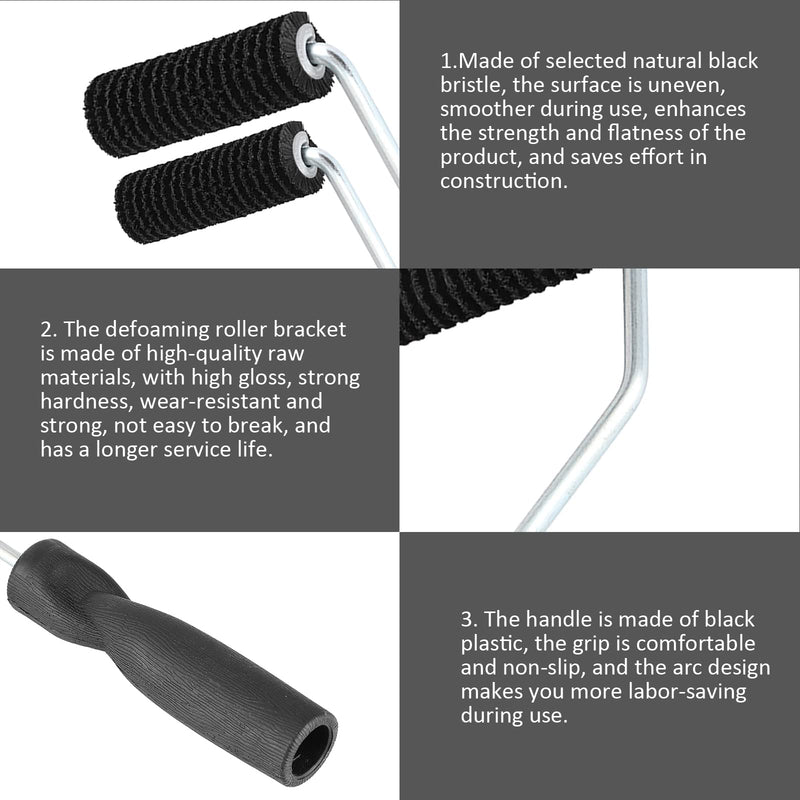 Fiberglass Laminating Roller 22x75mm, Professional Bubble Roller Tool for FRP, Composite, Boat Repair & Tub/Shower Fiberglass Mat Seam with Ergonomic Handle