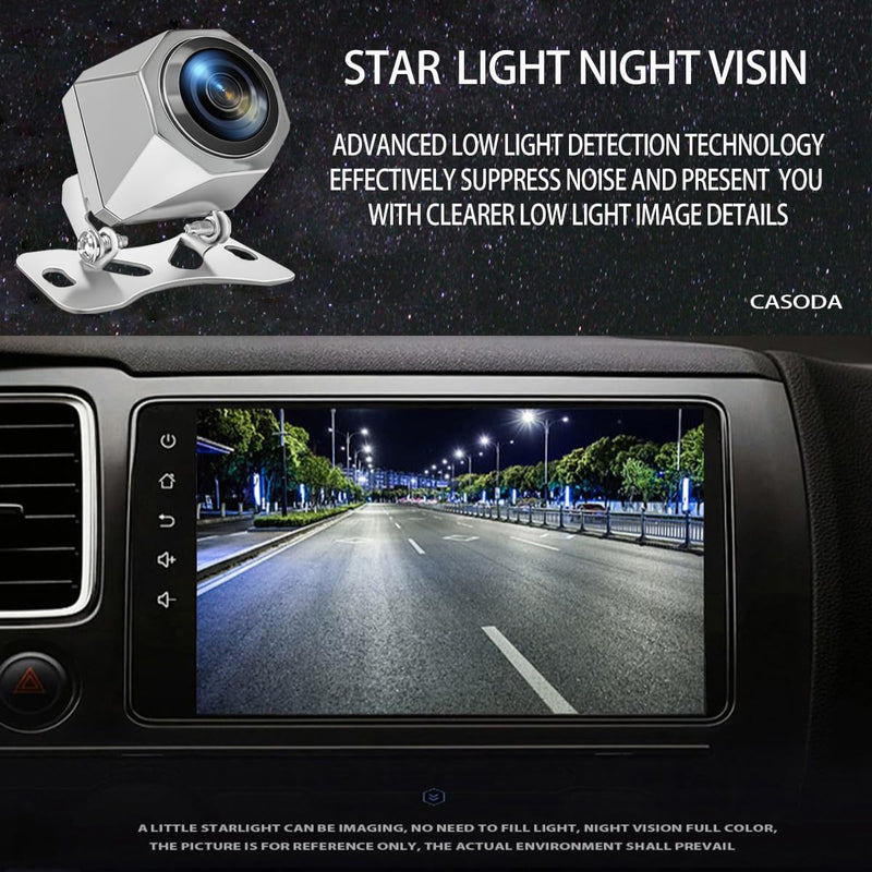 Backup Camera for Car, AHD1080P/CVBS Metal Housing Wide Angle Rearview Reversing Back up Camera, Perfect Night Vision IP69 Waterproof Reverse Rear View Camera for Car SUV Pickup and Other Vehicles