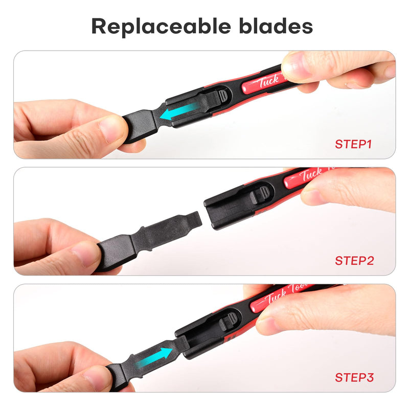 NEWISHTOOL Micro Squeegee Vinyl Wrap Tool, 6 IN 1 Pro Wrap Stick Squeegee Vinyl Tuck Tool, Heat-Resistant POM Car Wrapping Tool Seam Edge Detail Application for Vinyl Tucking, Sealing and Film Cutting