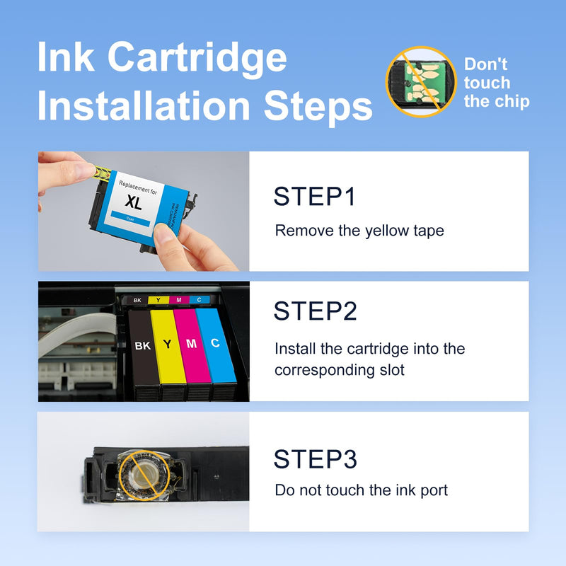 MC SUPRINT Remanufactured Ink Cartridge Replaced for Epson 232XL 4 Pack | Latest Chip High Yield Ink Work for XP-4200 Printer Ink cartridges XP-4205 WF-2950 WF-2930 Fits Home Homework School Office