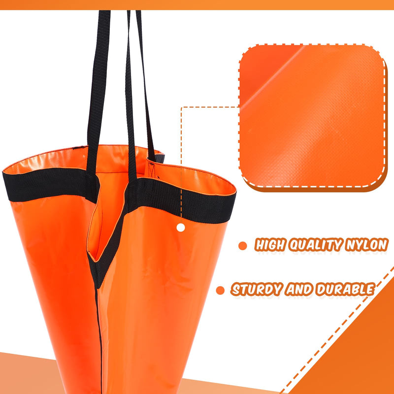 Tandefio Drift Sock for Fishing Boat Marine Boat Parachute Sea Anchors for Boats 250d Nylon Trolling Fishing Drogue for Inflatable Sail Drift Anchor for Kayak Pontoon 32 Inch Orange 2