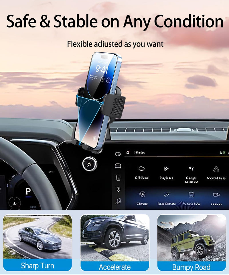 Car Phone Holder for 2023 2024 2025 2026 Chevrolet Colorado Accessories 11.3 Inch Screen Fixed Clip Cell Phone Mount Hands-Free 360 Degree Rotation