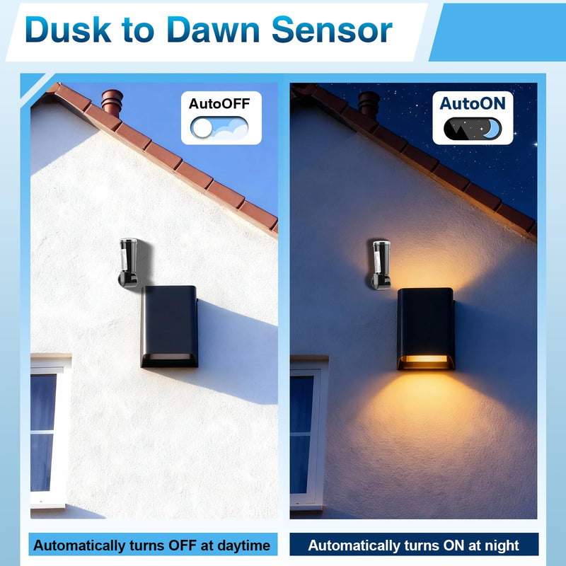 Dusk to Dawn Sensor,Greencycle 2PK Photocell Sensor for Outdoor Lights Auto On/Off, Waterproof IP65 Photo Cell for Outdoor Lighting, Flood Light, Lamp Post - Energy Saving & Easy Install Dusk to Dawn Sensor 2