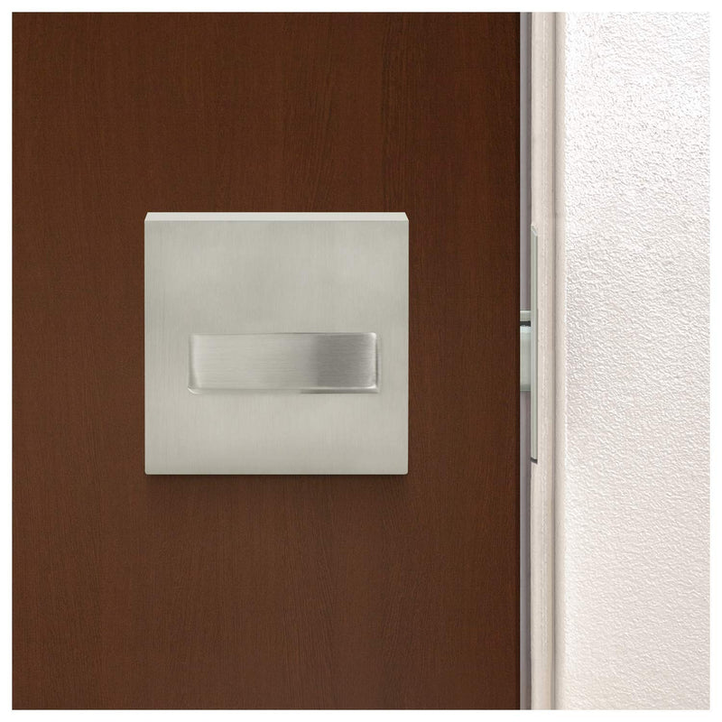 Nuk3y Hulk Series Lever Door Handle Slim Square Modern Contemporary Lever Set (Deadbolt [Single Cylinder], Satin Nickel) Deadbolt [Single Cylinder]