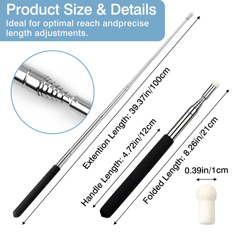 Telescopic Handheld Teaching Pointer – Retractable Classroom Presenter Stick for Whiteboards, Blackboard & Screens (1 Pack)