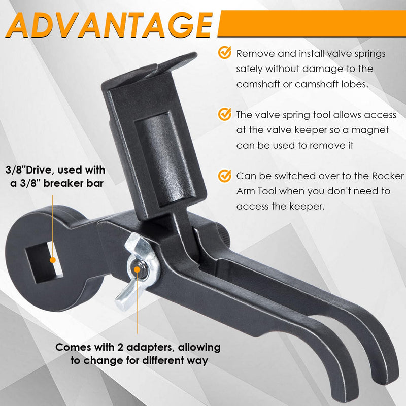Rocker Arm Remover Installer & Valve Spring Compressor Tool for Chrysler, Dodge, Jeep 3.7L & 4.7L Engines 3747-123 10102 8426 8387 8516A