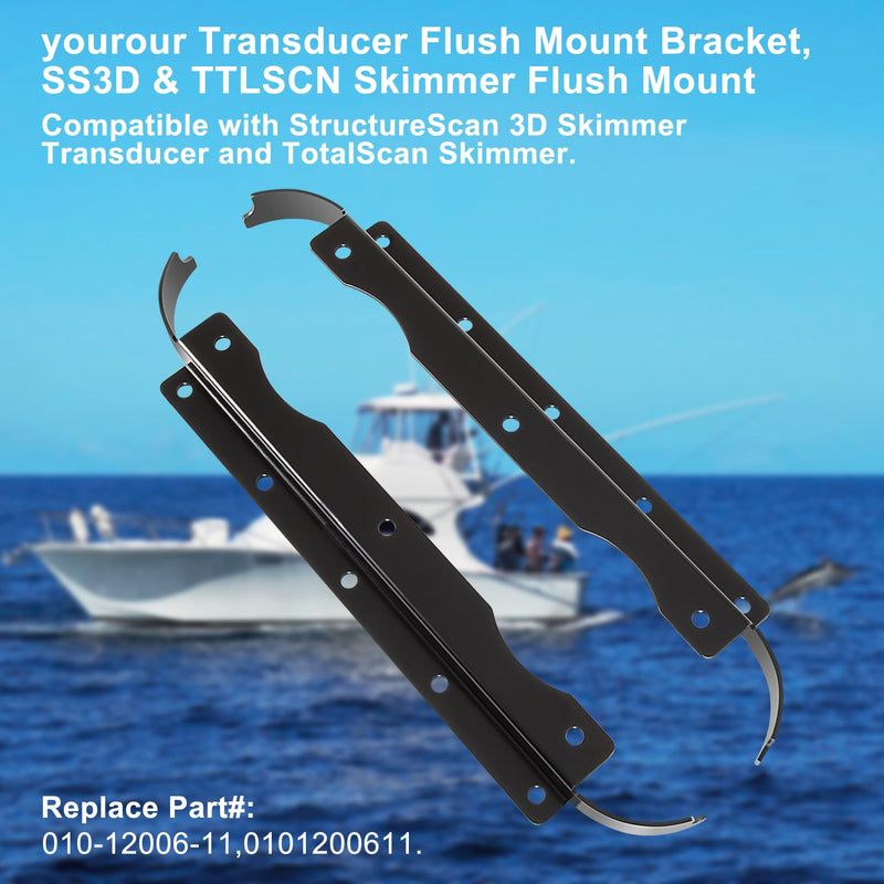 000-12602-001 Transducer Flush Mount Bracket, SS3D & TTLSCN Skimmer Flush Mount Compatible with StructureScan 3D Skimmer Transducer and TotalScan Skimmer
