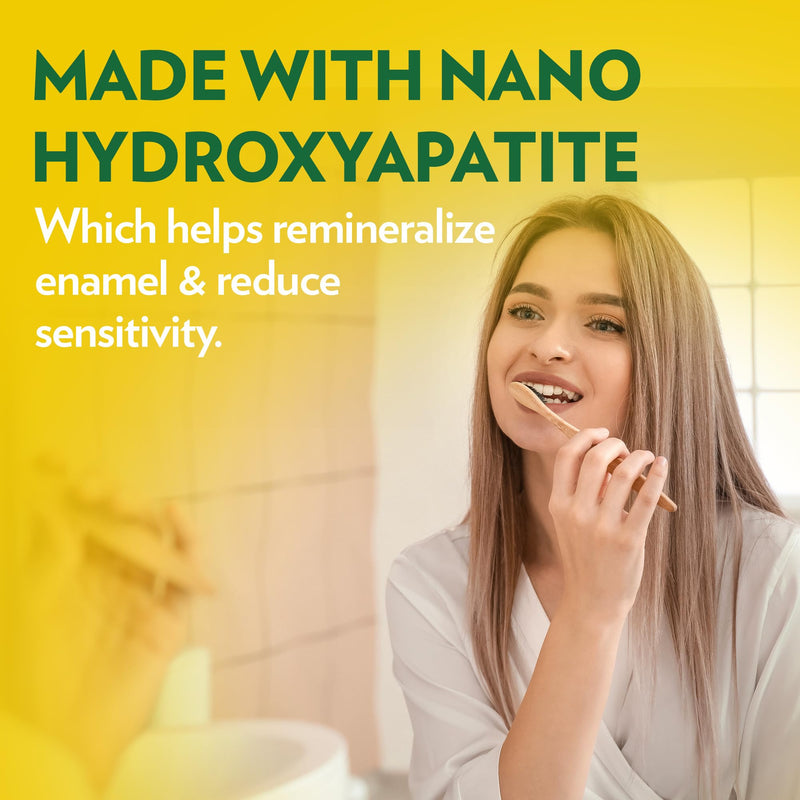 Toothpaste Tablets – Peppermint | Nano Hydroxyapatite Toothpaste Tablets Chewable | Fluoride Free l 350 Tabs 350 Count (Pack of 1)