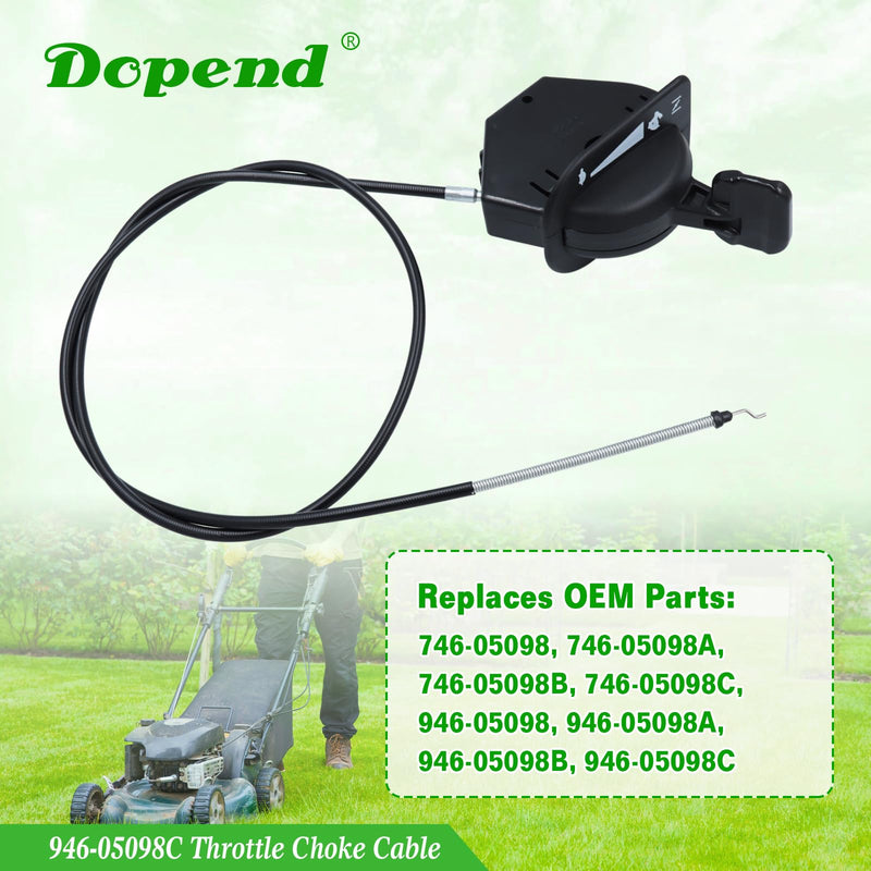 946-05098C Throttle Choke Cable for Cub Cadet XT1 Throttle Cable Assembly, Replaces Cub Cadet Throttle Cable 954-05098A, 954-05098B, 754-05098A 946-05098C