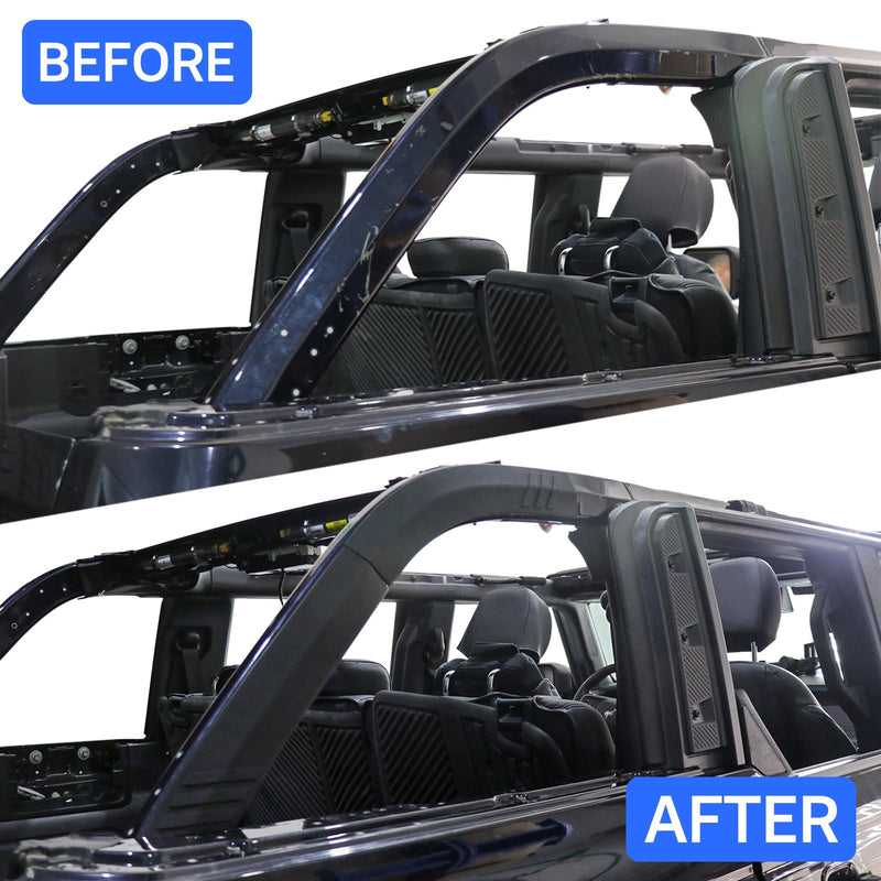 for Bronco D-Pillar Roll Bar Padding Protector Cover,Roll Cage Cover Scratches Protector Prevent Scratching for Ford Bronco 2021 2022 2023 4 Door Accessories,Roll Bar Cover Protectors,4PCS