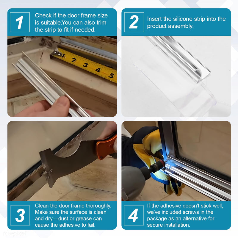 25" Shower Door Bottom Deflector for Chrome Framed Shower Door Drip Rail Replacement with Vinyl Sweep 25 in