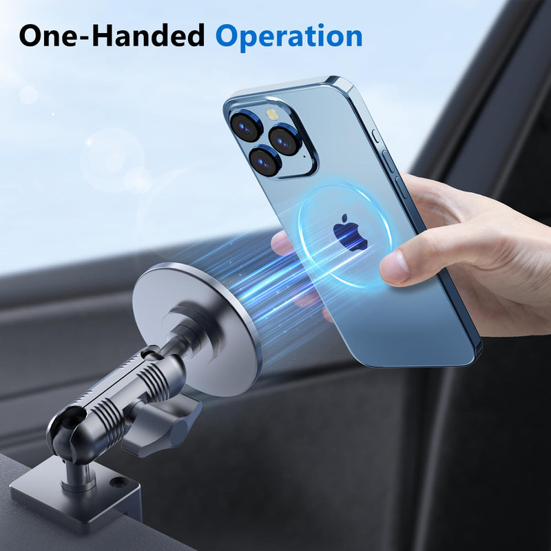 Metal Ultra Magnetic Phone Mount for Toyota 4Runner 2010-2024 | 5th Gen 4runner Accessories, Dash Cell Phone Holder, 360° Adjustable, One-Hand Operation, No Drilling, Fit for All Smartphone 2010-2024 (Magnetic)