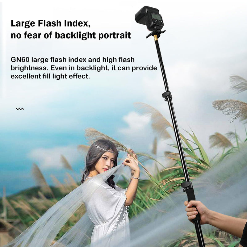 Godox TT600 2.4G Wireless Flash Speedlite Master/Slave Flash with Built-in Trigger System Compatible for Canon Nikon Pentax Olympus Fujifilm Panasonic (TT600)