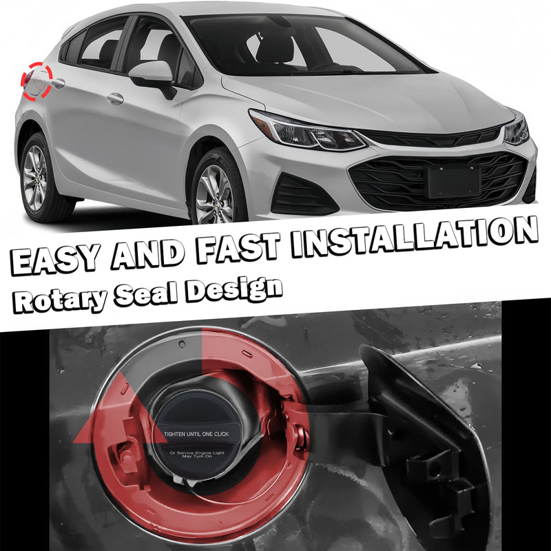 Fuel Cap Gas Cap Fits 2012-2019 Chevy Cruze 2014-2016 silverado 2012-2014 Express&GMC Sierra 1500 2012-2020 Express&GMC Sierra Savana 2500 3500 2015-2016 Yukon Suburban Cadillac Escalade Black