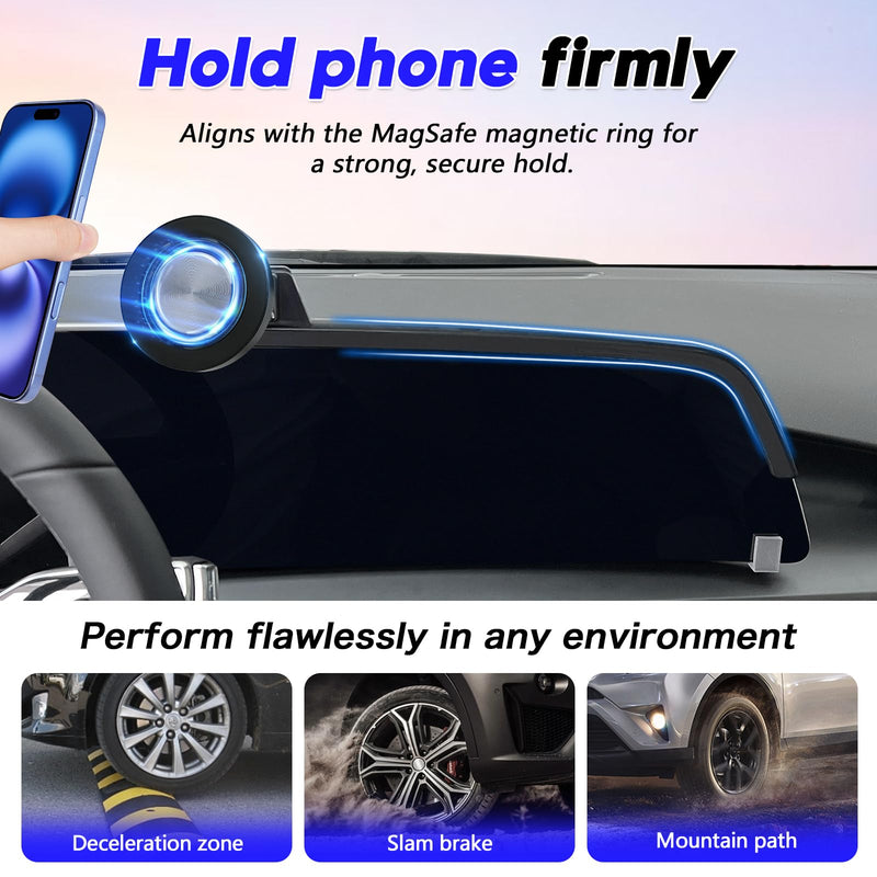 Sunsdrew Car Phone Holder for Cadillac Lyriq 2023-2026 Accessories, CT5/CT5 V/Optiq 2025 2026, XT4 2024-2026, Magnetic Phone Mount for 33-inch Screen, Hands-Free Phone Stand for All Phones For Lyriq/CT5/XT4(33" Screen)