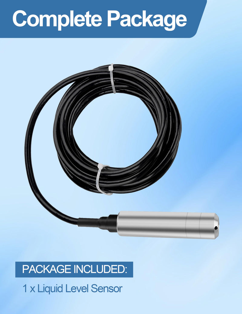 Liquid Level Sensor Cable Submersible Transmitter Water Level Sensor Detector Cable, IP68 Liquid Level Transducer, 4-20mA Water Level Sensor Detector 0-39.37 inch